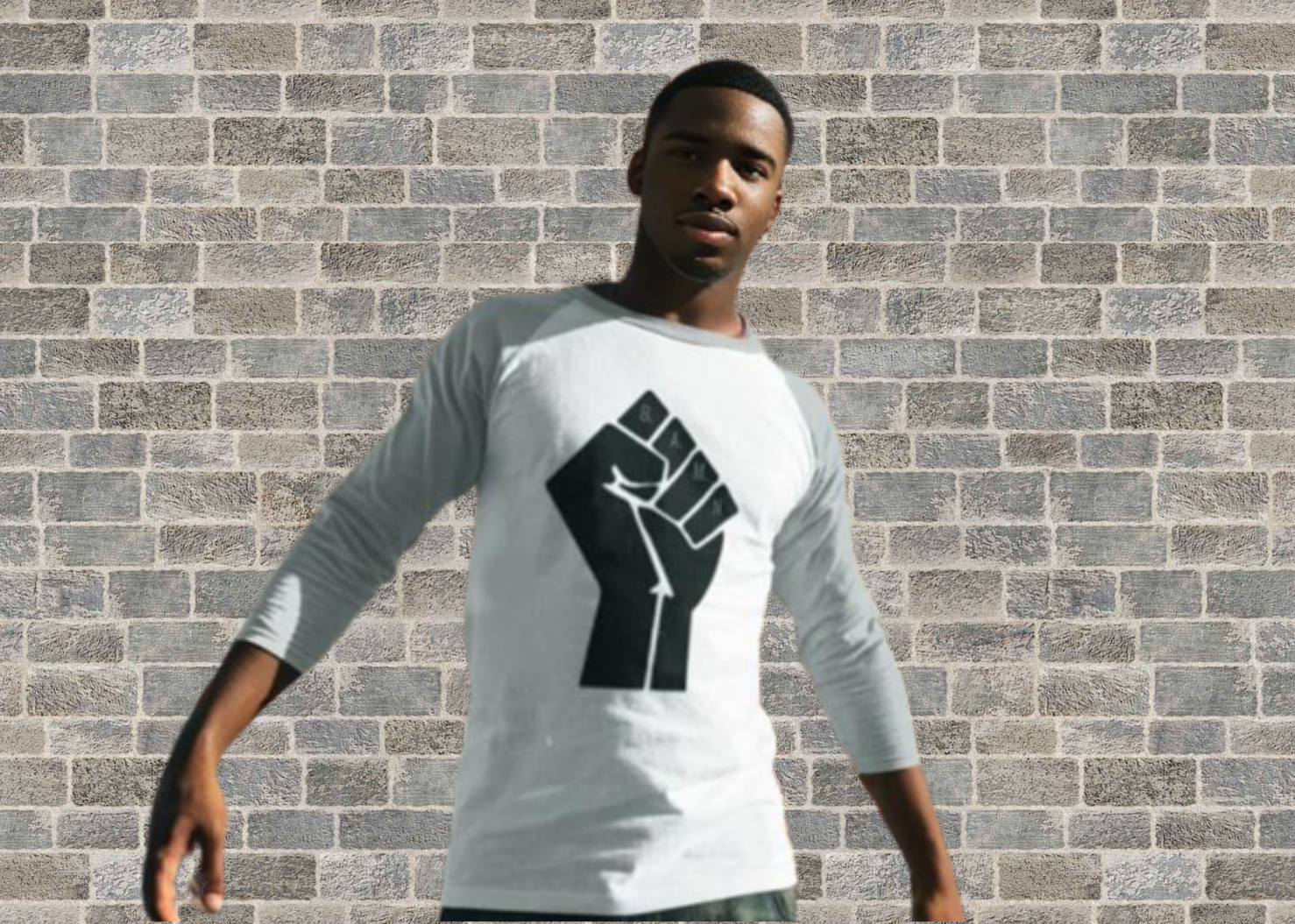 - B.A.M.N (By Any Means Necessary) Clothing Men's 3/4 Sleeve Raglan Shirt - Mens T-Shirts at TFC&H Co.