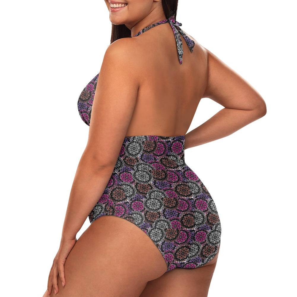 - Mandala Graffiti Women's High Cut One-piece Swimsuit - womens one piece swimsuit at TFC&H Co.