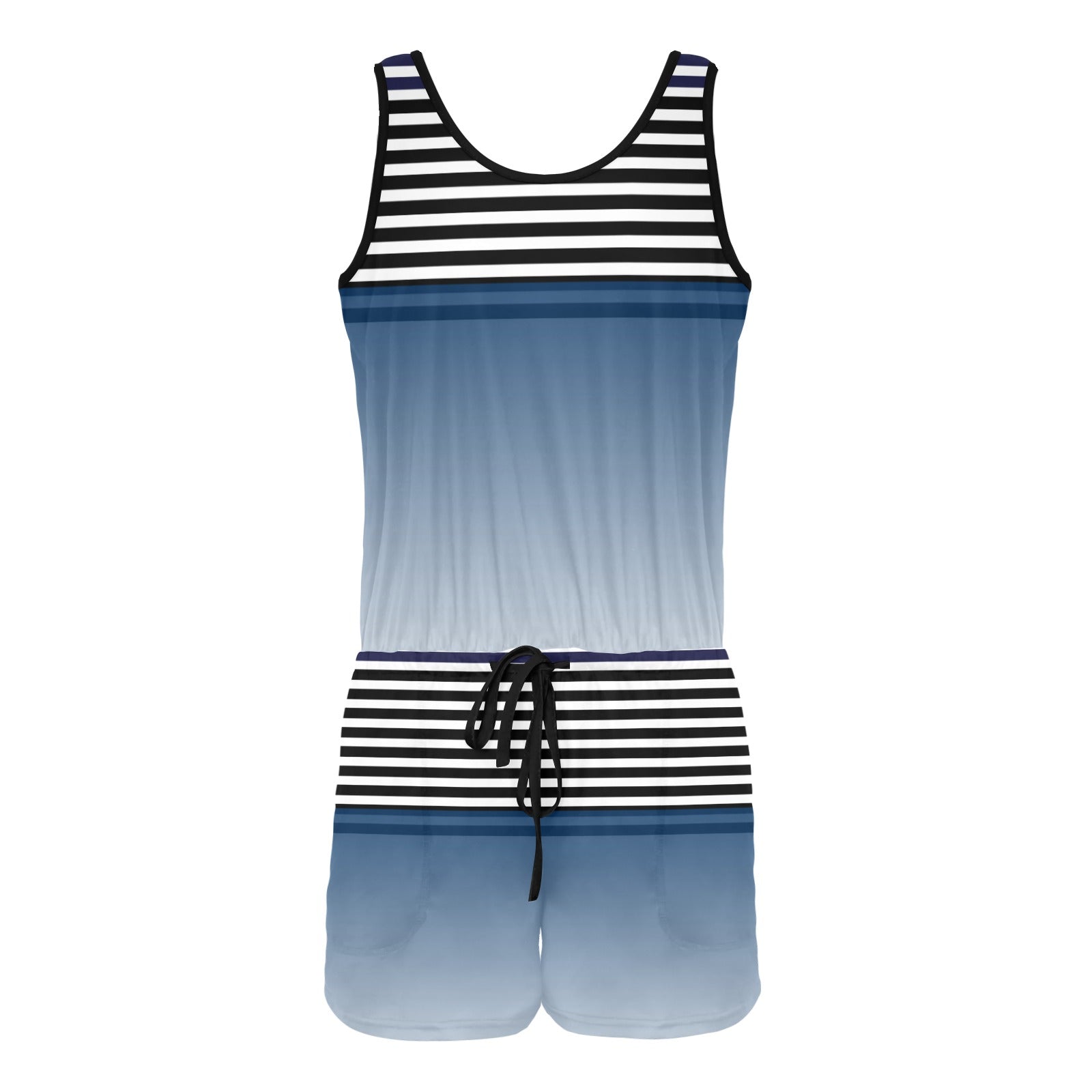 - Ombre Striped Vest Romper - womens romper at TFC&H Co.