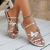 Silver - New Fashion Butterfly Cross-strap Sandals - womens sandals at TFC&H Co.