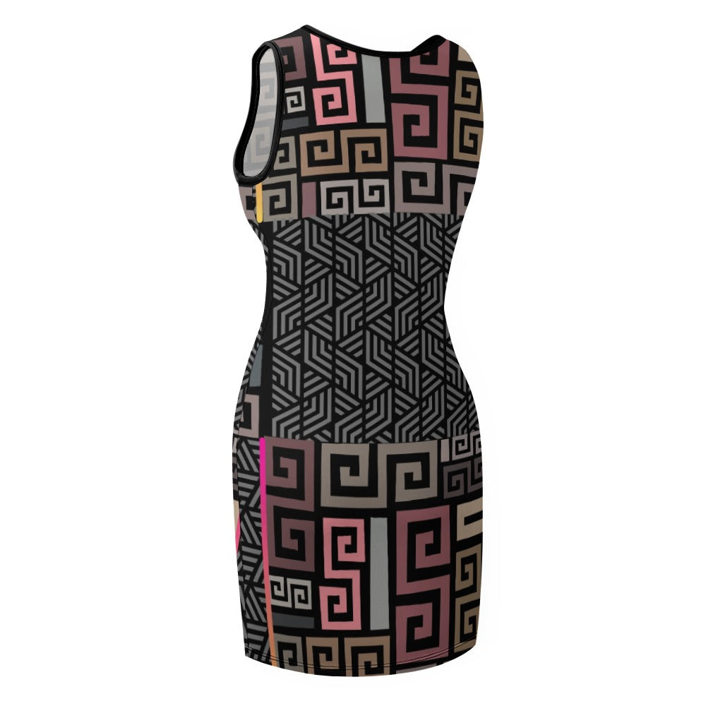 - Squared Temperament Slim Fit Sleeveless Tank Dress - womens dress at TFC&H Co.