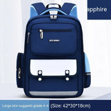 Royal Blue Small Size - Primary School Student Schoolbag Male Grade 1-3-6 Portable Burden Alleviation Large Capacity Children's Schoolbag Backpack - bookbag at TFC&H Co.