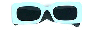 Blue - Modern Rounded Square Chic Sunglasses - Sunglasses at TFC&H Co.