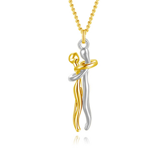 Gold - Love Hug Couple Men's and Women's Necklace - necklace at TFC&H Co.