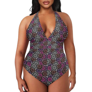 - Mandala Graffiti Women's High Cut One-piece Swimsuit - womens one piece swimsuit at TFC&H Co.