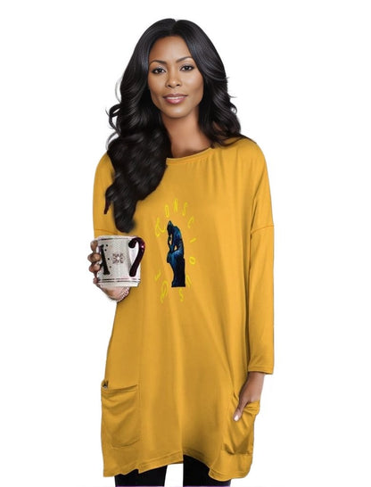Be Conscious Long sleeve T-shirt w/ Pockets - 5 options - women's top at TFC&H Co.