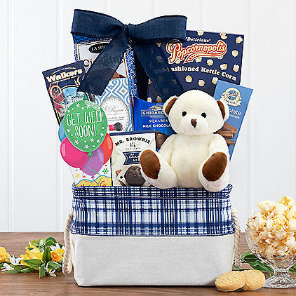 Bear Hugs: Get Well Gift Basket - Gift basket at TFC&H Co.