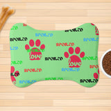ONE SIZE 2 - BIG PAWS SPOILED PETS RUG- MINT - Big Paws Spoiled Pets Rug - pet rug at TFC&H Co.