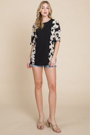 BOMBOM Rodeo Love Ribbed Animal Contrast Tee - Ships from The US - women's shirts at TFC&H Co.