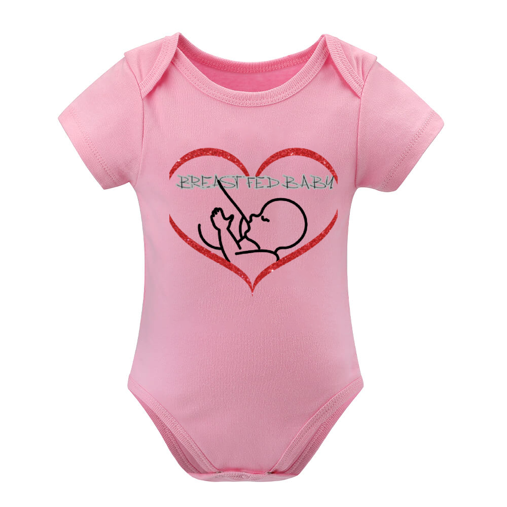 Pink - Breastfed Baby Onesie - 6 colors - infant onesie at TFC&H Co.
