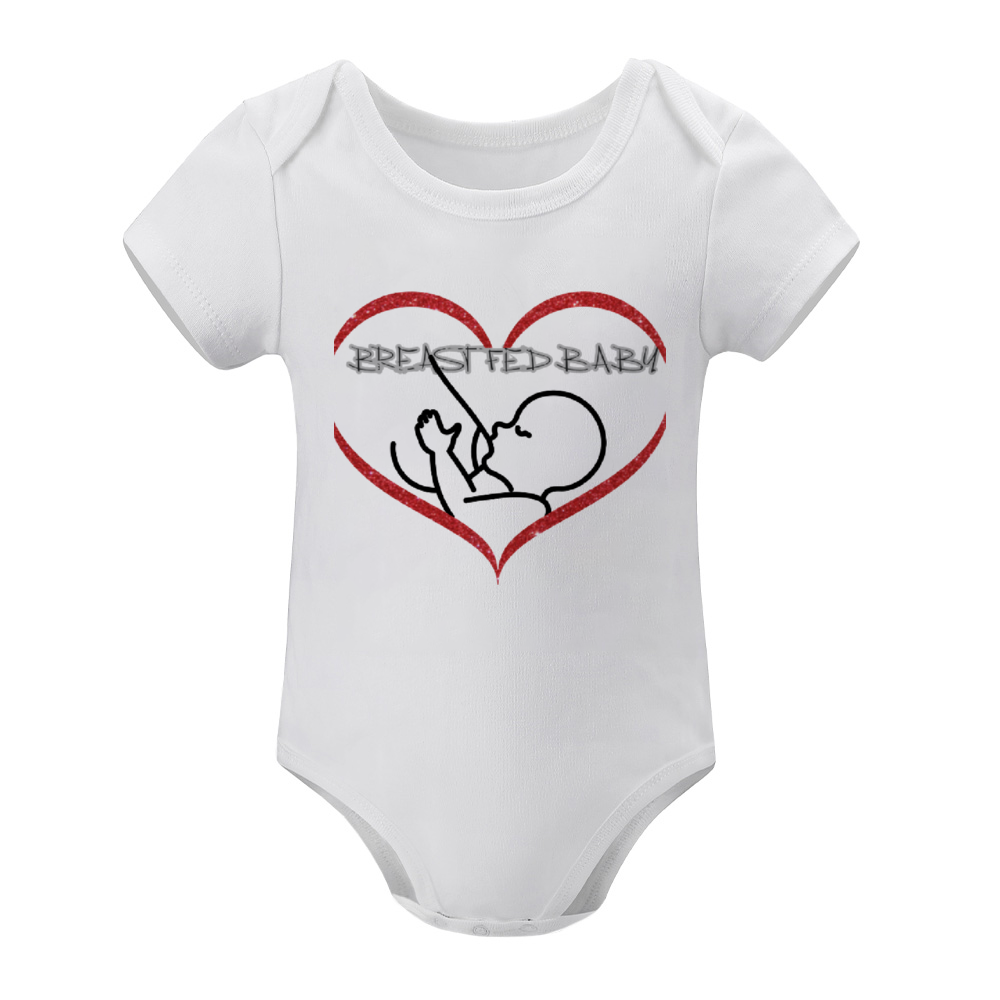 White - Breastfed Baby Onesie - 6 colors - infant onesie at TFC&H Co.