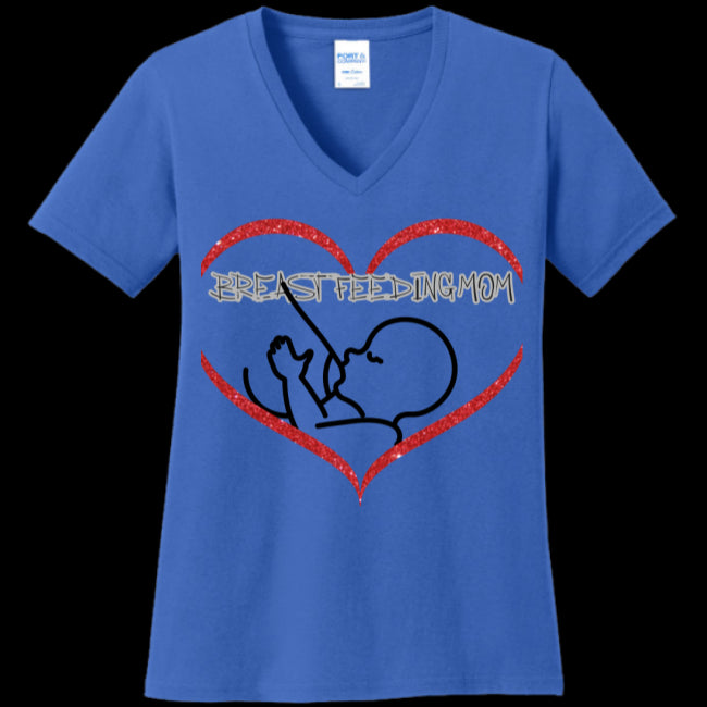 Women's V-Neck Royal-Blue - Breastfeeding Mom V-Neck Tee - womens t-shirt at TFC&H Co.