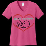 Women's V-Neck Neon-Pink - Breastfeeding Mom V-Neck Tee - womens t-shirt at TFC&H Co.