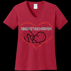 Women's V-Neck Red - Breastfeeding Mom V-Neck Tee - womens t-shirt at TFC&H Co.