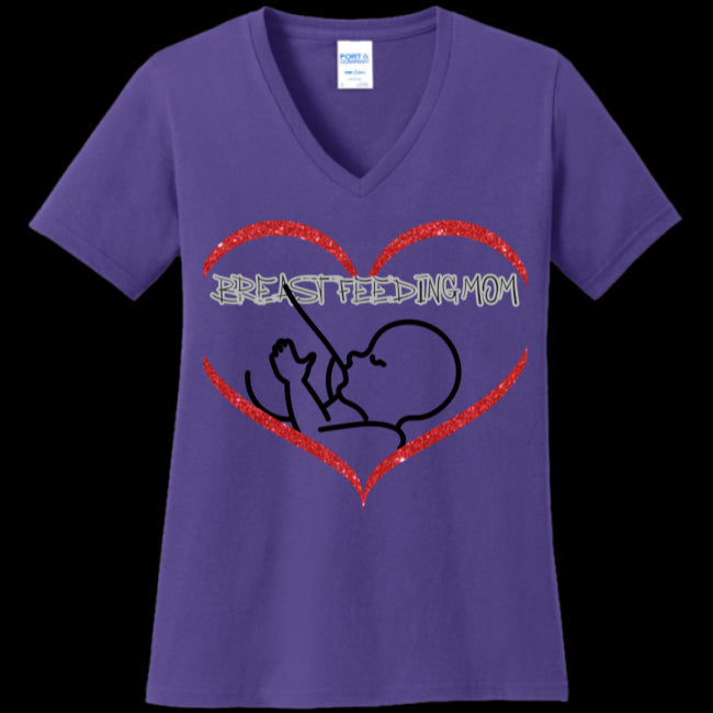 Women's V-Neck Purple - Breastfeeding Mom V-Neck Tee - womens t-shirt at TFC&H Co.