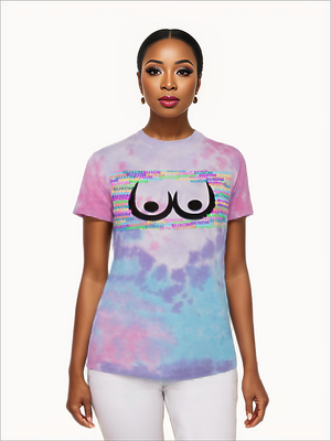 COTTON CANDY - Buxom women's Tie Dye T-Shirt - Ships from The US - Womens Tie Dye T-Shirt | Dyenomite 200CY at TFC&H Co.