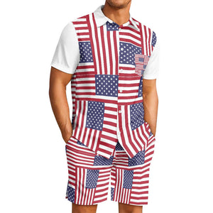- Patriotic 4th of July Shorts Outfit Set for Men - mens short set at TFC&H Co.