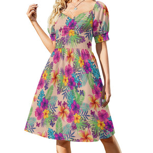 - Tropical Floral Women's Sweetheart Dress - women's dress at TFC&H Co.