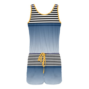 - Ombre Striped Vest Romper - womens romper at TFC&H Co.