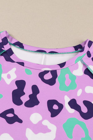 - Women's Purple Leopard Print Voluptuous (+) Plus Size Short Sleeve Tee - womens t-shirt at TFC&H Co.