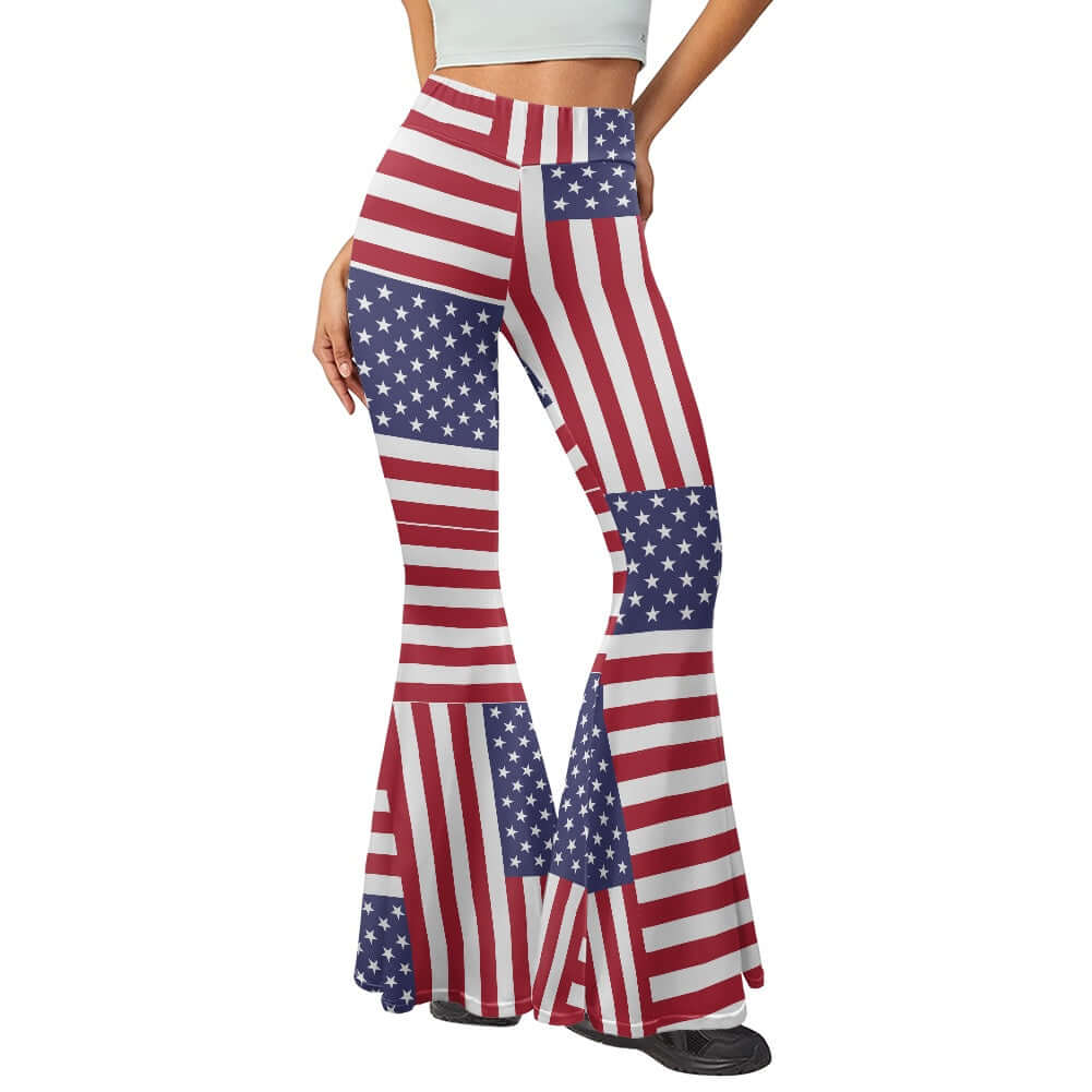 - Patriotic 4th of July Yoga Flared Pants - womens yoga pants at TFC&H Co.