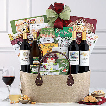 - California Wine Quartet: Gourmet Gift Basket - Gift basket at TFC&H Co.