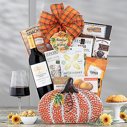 - Callister Cellars Cabernet: Harvest Wine Gift Basket - Gift basket at TFC&H Co.