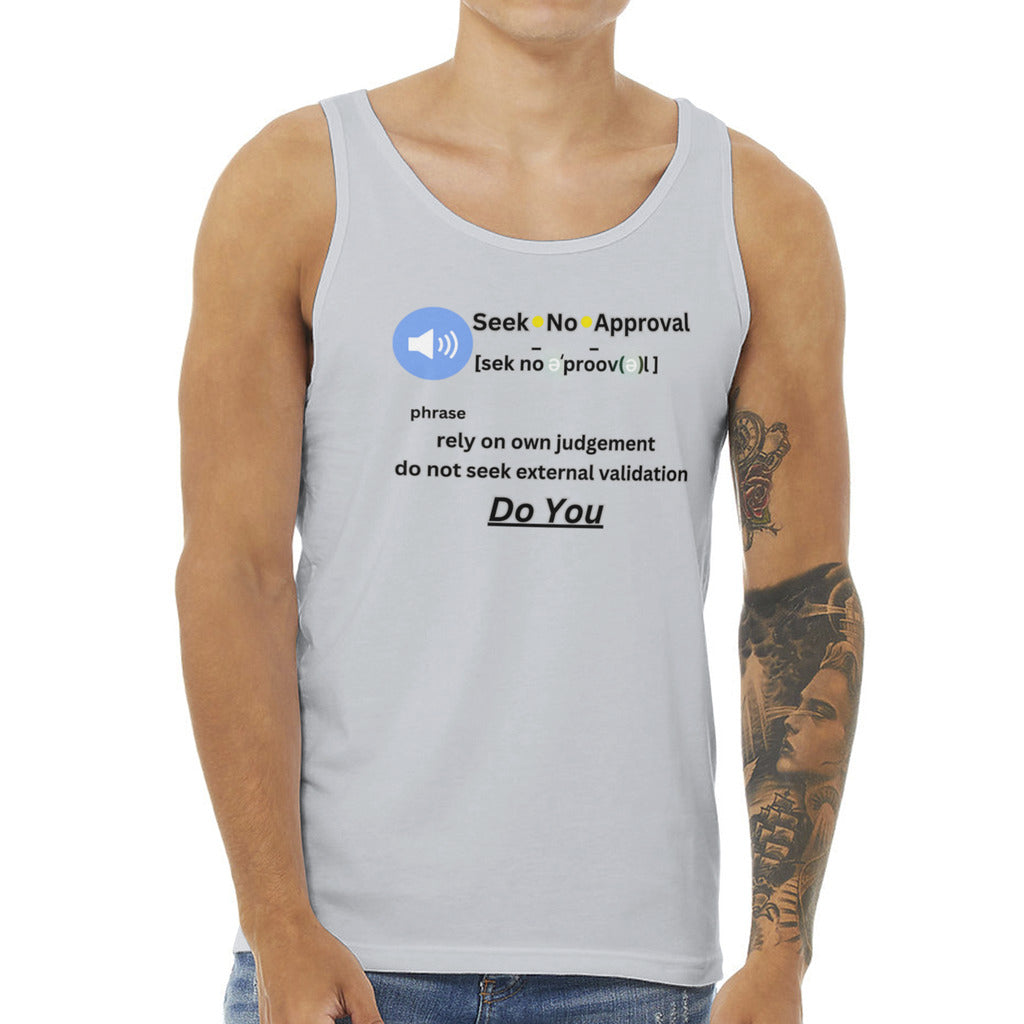 Athletic Heather - Men's Tank Tops: Seek No Approval Jersey Tank - mens tank top at TFC&H Co.