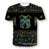 8 - 3D Digital Printing Egyptian Pharaoh Round Neck Short Sleeve T-shirt for Men - mens t-shirt at TFC&H Co.