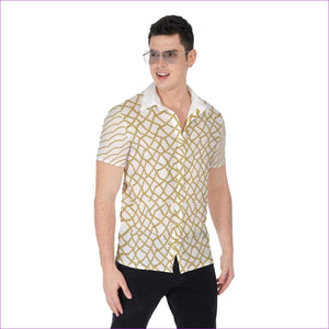 White - Chained Men's Button-Up - White - mens button-up shirt at TFC&H Co.
