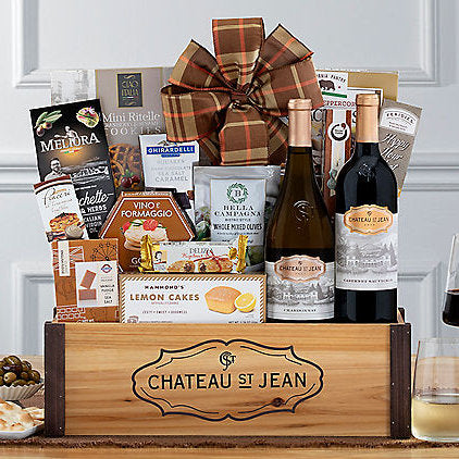 - Chateau St. Jean Duet: Gourmet Wine Gift Basket - Gift basket at TFC&H Co.