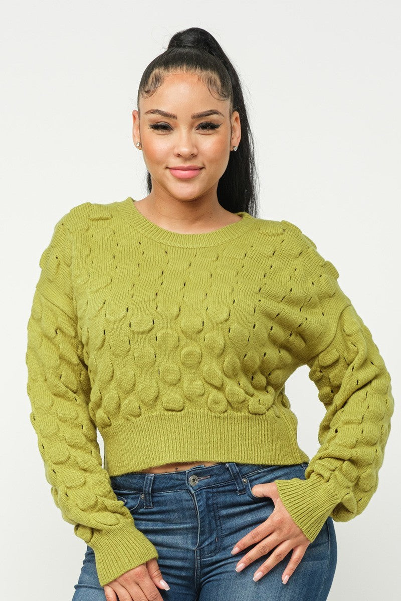 Avocado Checker Sweater Top - 3 colors - women's sweater at TFC&H Co.