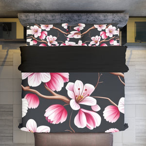 Cherry Blossom Four-piece Duvet Cover Set - duvet set at TFC&H Co.