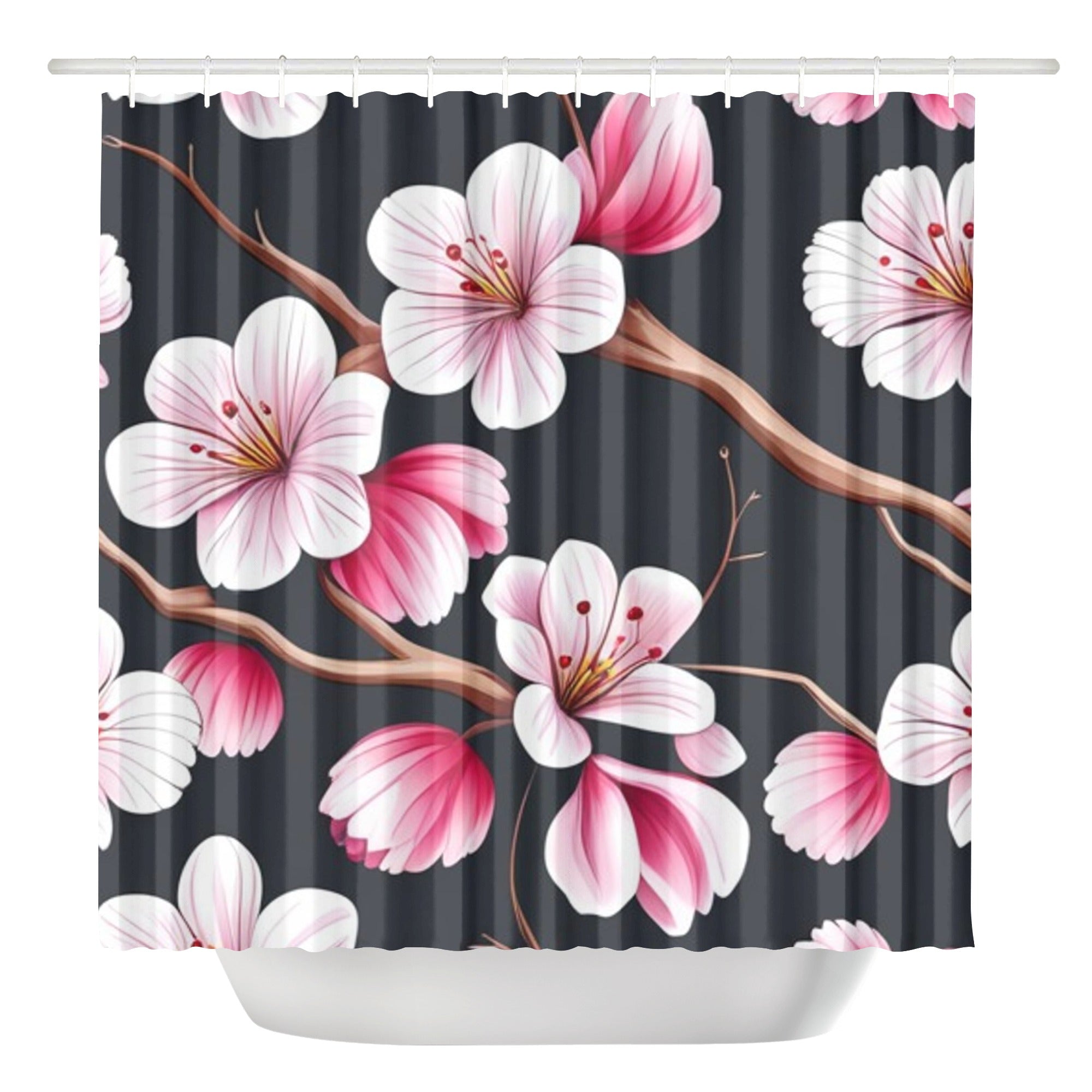 Cherry Blossom Shower Curtain - shower curtain at TFC&H Co.