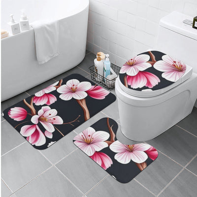Default Title - Cherry Blossom Spring Bath Room Toilet Set - 3pc bathroom set at TFC&H Co.