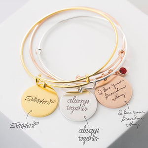 - Classic Simple Birthstone Round Card Personalized Name Design Versatile Bracelet - ALL at TFC&H Co.