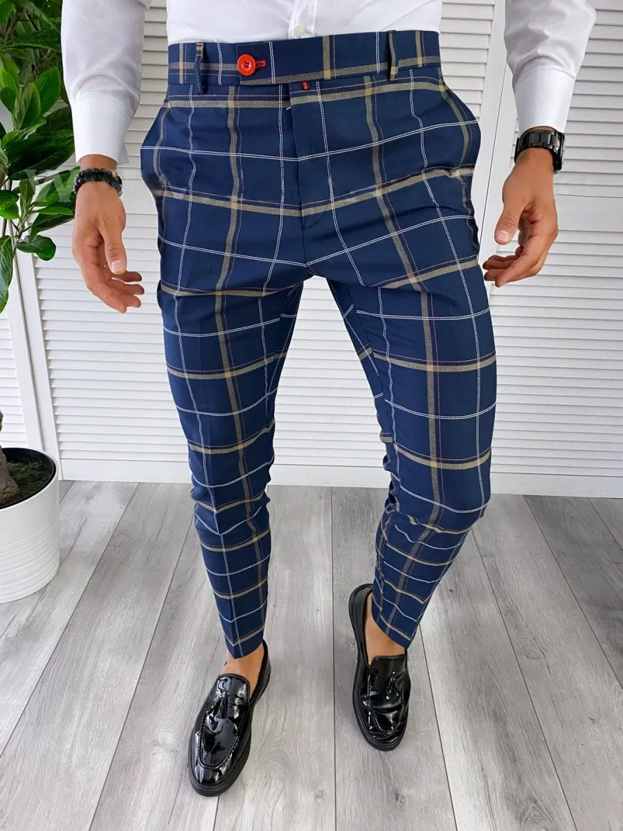 Plaid Men's Suit Pants