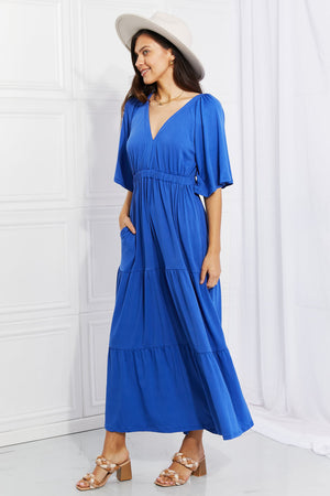 - Culture Code Full Size My Muse Flare Sleeve Tiered Maxi Dress - Ships from The US - womens dress at TFC&H Co.