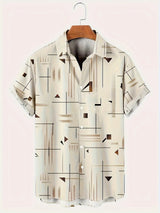 Light Khaki - Summer Menswear Stylish Button Up Shirt - mens button up shirt at TFC&H Co.
