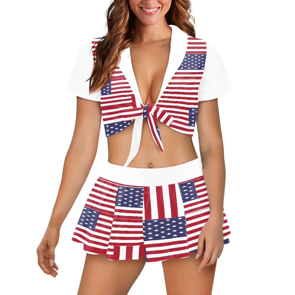 - 4th of July Cheerleaders suit - womens skirt set at TFC&H Co.