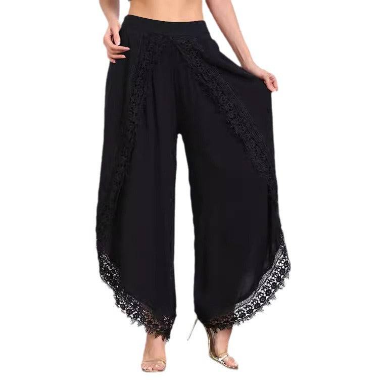 black - Loose Style Women's Harem Pants - womens pants at TFC&H Co.