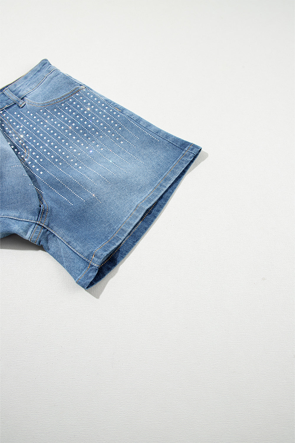 - Ashleigh Blue Rhinestone Embellished Denim Shorts - women's denim shorts at TFC&H Co.