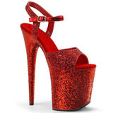 Red - Hengtian High Flashing Waterproof Platform Stiletto High Heels - womens shoe at TFC&H Co.