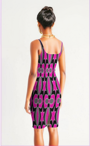 - Pink Star Womens Midi Bodycon Pink Dress - womens dress at TFC&H Co.