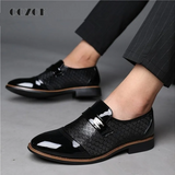 Business Formal Embossed Low-Top Men's Oxford Shoes