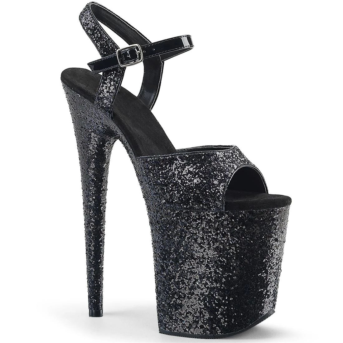 BLACK - Hengtian High Flashing Waterproof Platform Stiletto High Heels - womens shoe at TFC&H Co.