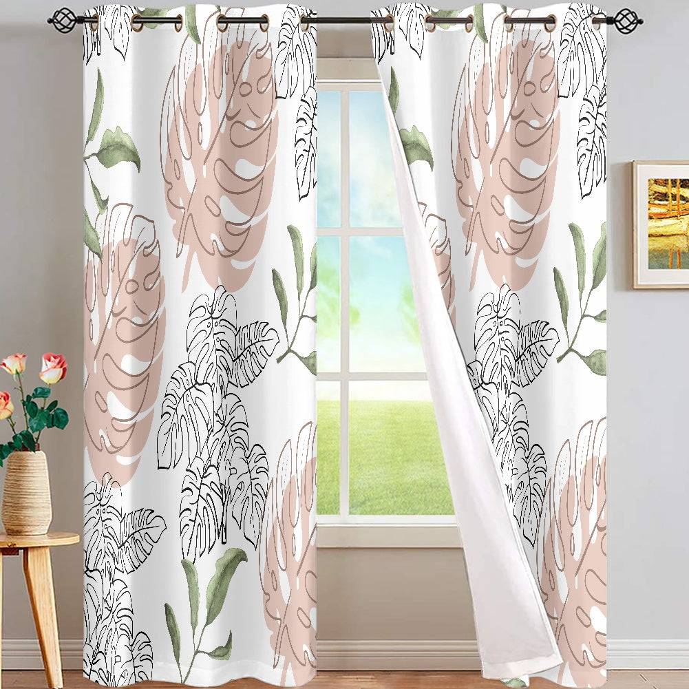 white - White Floral Grommet Curtain - curtains at TFC&H Co.