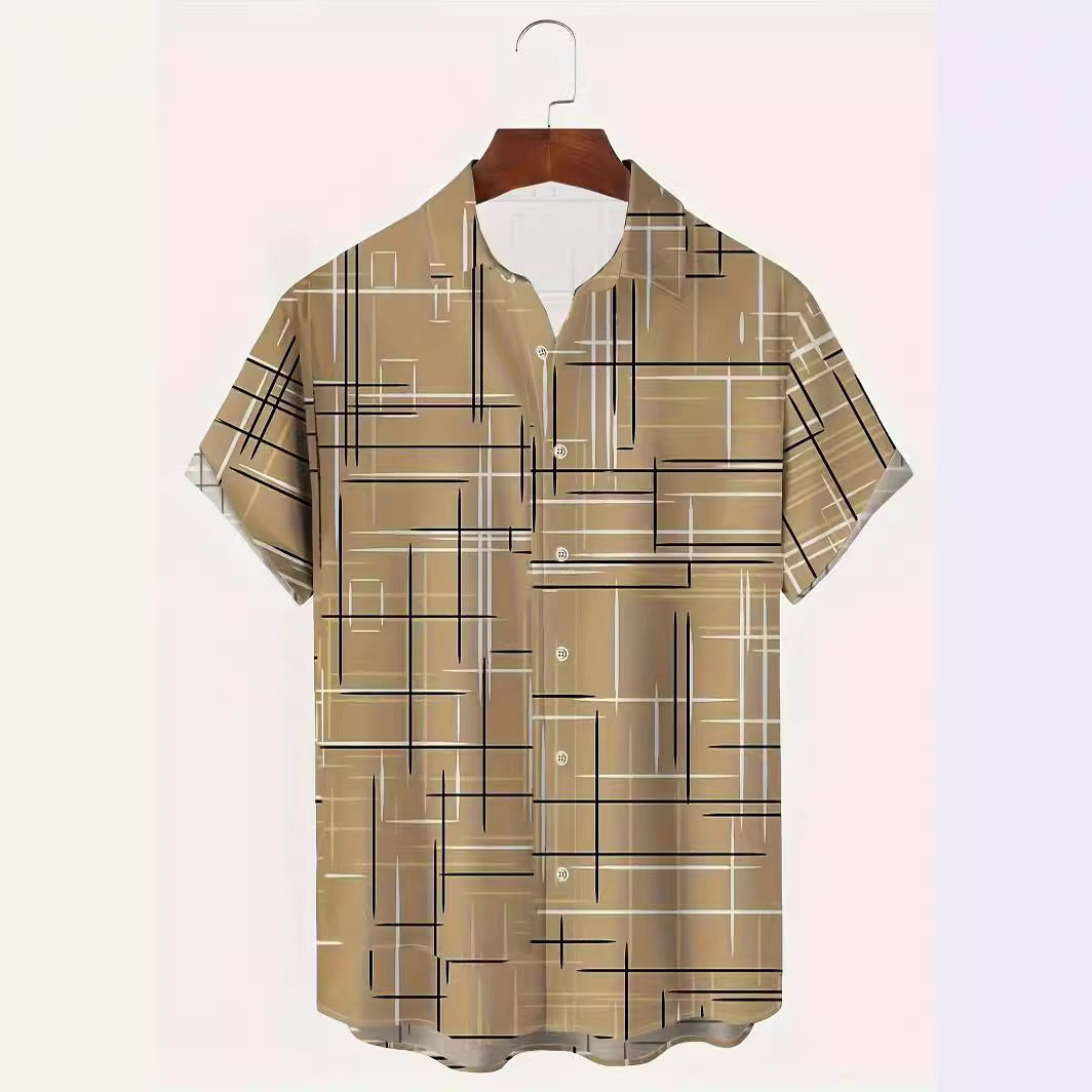 - Summer Menswear Stylish Button Up Shirt - mens button up shirt at TFC&H Co.