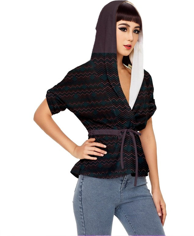 Easy Days Dark Lightweight Drawstring Hooded Top - women's fashion-hoodies at TFC&H Co.