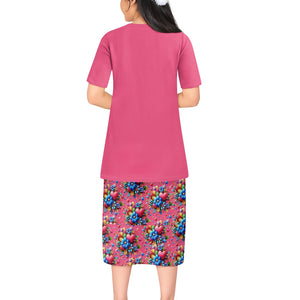- Laugh Love Pink Girls T-shirt & Skirt Outfit Set - girls skirt set at TFC&H Co.